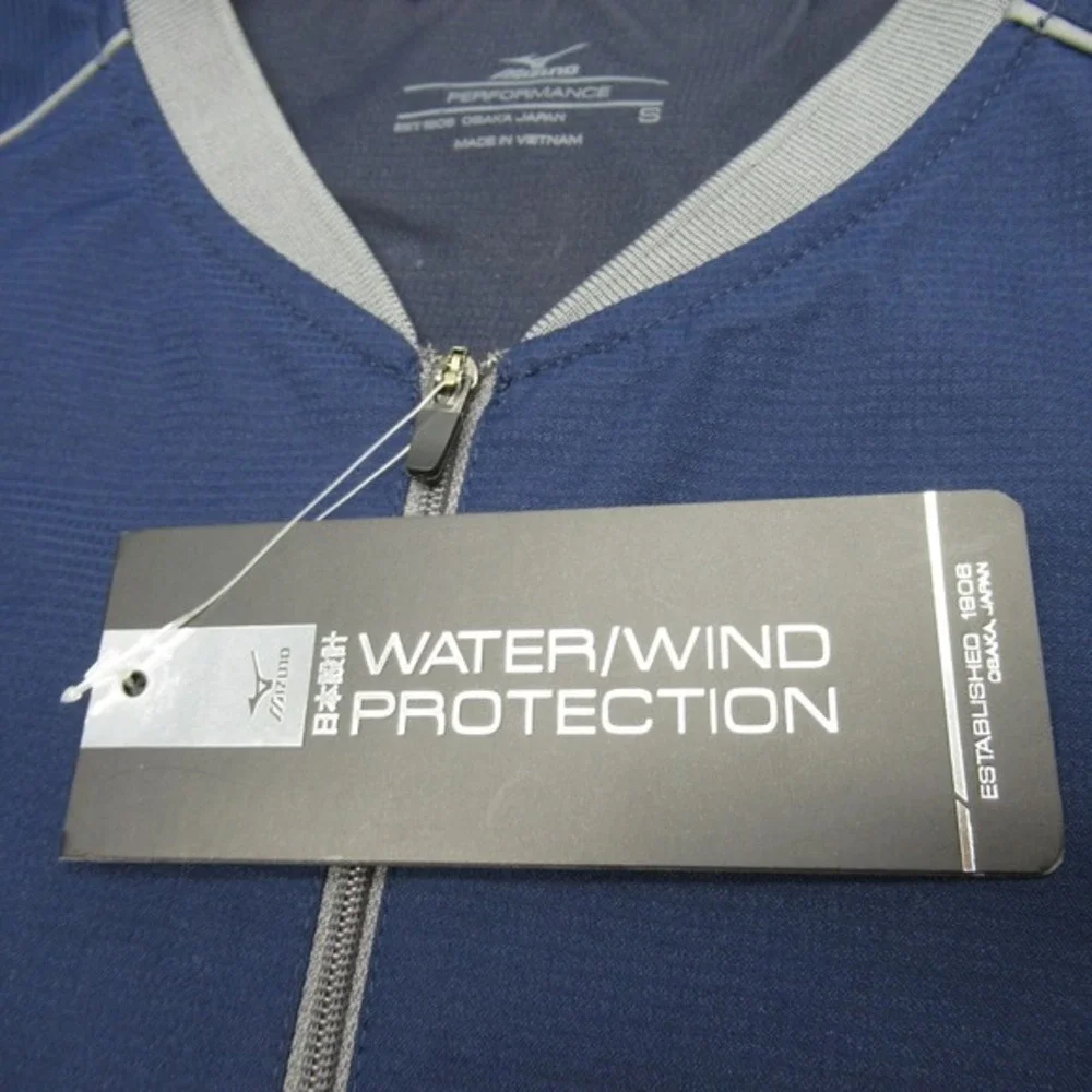 Mizuno Performance Batting Jacket Mens Small Blue Water Wind Protection NWD‎